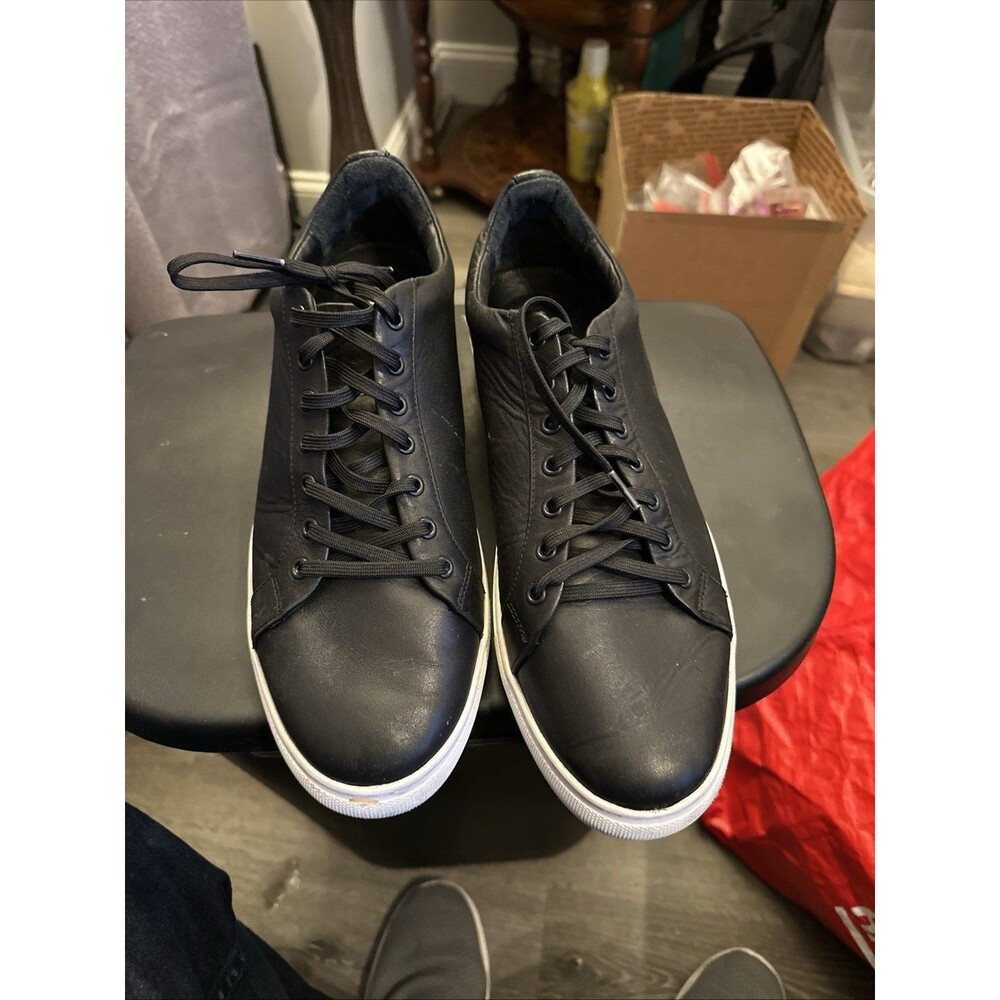 THURSDAY Premier Low top Sneaker Mens 11.5 W Black White Leather Lace Up